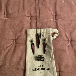 Alexis Bittar Necklace, Earrings and Ring Set